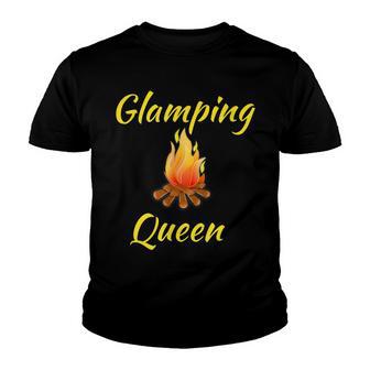 Glamping Queen-Fun Glamorous Camping Youth T-shirt - Thegiftio UK