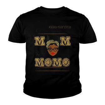 God Gifted Me Two Titles Mom And Momo And I Rock Them Both Youth T-shirt - Thegiftio UK