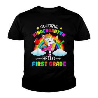 Goodbye Kindergarten Hello 1St Grade Unicorn Girls 2022 Grad V2 Youth T-shirt - Thegiftio UK