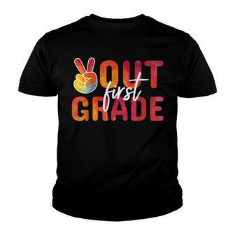 Graduation Peace Sign Out 1St Grade Last Day Of School Youth T-shirt - Thegiftio UK
