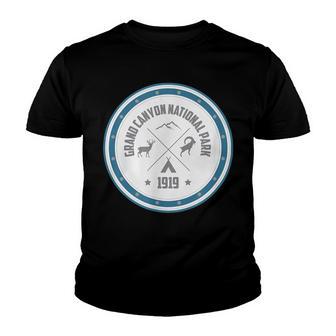 Grand Canyon National Park 1919 Camping Animals Youth T-shirt - Thegiftio UK