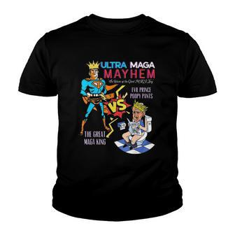 Great Maga King Donald Trump Biden Usa Ultra Maga Super Mega Mayhem Youth T-shirt | Mazezy
