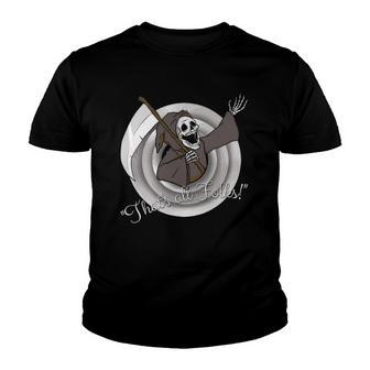 Grim Reaper Funny Dark Humor Parody Youth T-shirt - Thegiftio UK