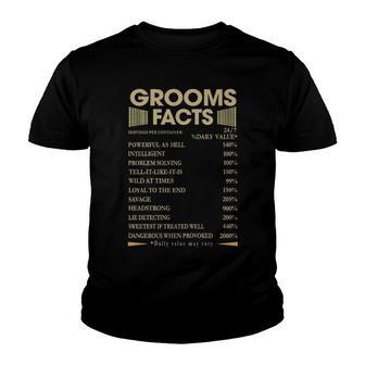 Grooms Name Gift Grooms Facts Youth T-shirt - Seseable