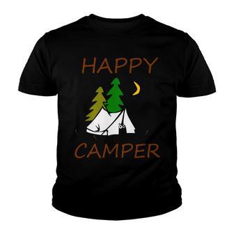 Happy Camper Funny Camping V3 Youth T-shirt - Thegiftio UK