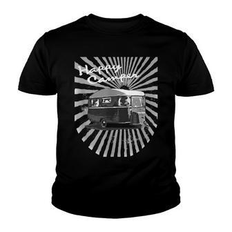 Happy Camper Travel Trailer Rv Camping Youth T-shirt - Thegiftio UK