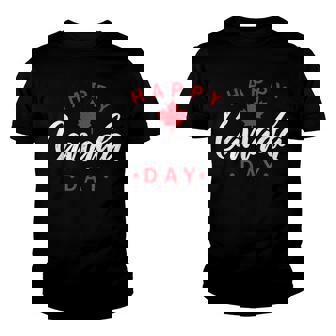 Happy Canada Day Funny Maple Leaf Canadian Flag Kids Youth T-shirt - Seseable