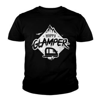 Happy Glamper Camping V2 Youth T-shirt - Thegiftio UK