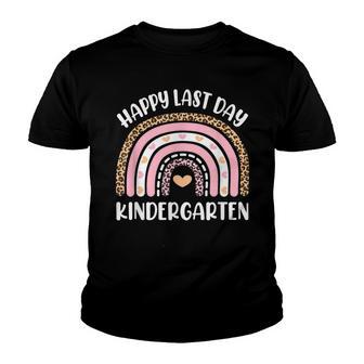 Happy Last Day Of Kindergarten Teacher Student Rainbow Youth T-shirt - Thegiftio UK