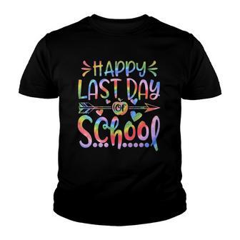 Happy Last Day Of School Tie Dye Students And Teachers Gift V3 Youth T-shirt - Thegiftio UK