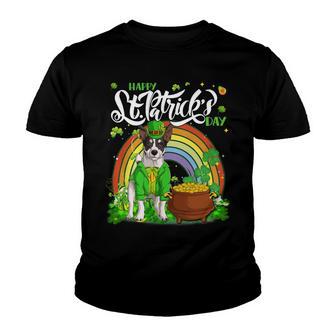 Happy St Patricks Jack Russell Dog In Leprechaun Rainbow Youth T-shirt - Thegiftio UK
