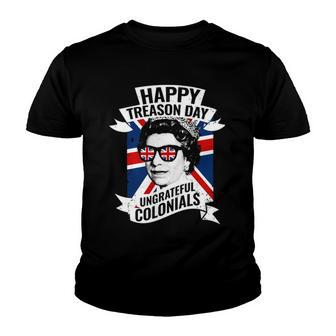 Happy Treasons Day Funny British Queen Essential Youth T-shirt - Thegiftio UK