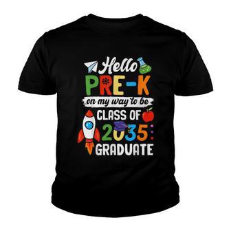 Hello Pre-K To Be Future Class Of 2035 Back To School Youth T-shirt - Thegiftio UK
