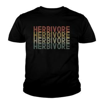 Herbivore Retro Vintage Design Vegans & Vegetarians Youth T-shirt | Mazezy