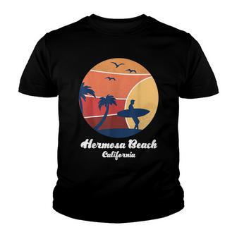 Hermosa Beach California Surfing Surfer Vintage Sunset Surf Youth T-shirt - Thegiftio UK