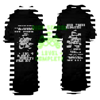 High School Level Complete Funny Video Gamer Graduation Youth T-shirt | Mazezy