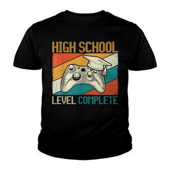 High School Level Complete Graduation 2022 Video Games Gamer Youth T-shirt - Thegiftio UK
