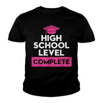 High School Level Complete Graduation V2 Youth T-shirt - Thegiftio UK