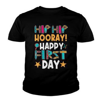 Hip Hip Hooray Happy First Day Of School V5 Youth T-shirt - Thegiftio UK