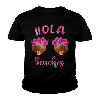 Hola Beaches Hwaii Funny Beach Hawaiian Vacation Summer Youth T-shirt - Thegiftio UK