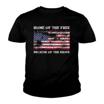 Home Of The Free Because Brave Grunge Youth T-shirt | Mazezy