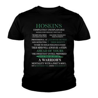 Hoskins Name Gift Hoskins Completely Unexplainable Youth T-shirt - Seseable