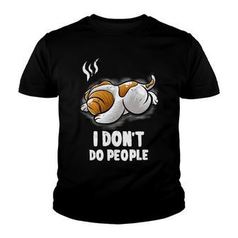 I Dont Do People Sleeping Dog Jack Russell Terrier Nerd Youth T-shirt - Thegiftio UK