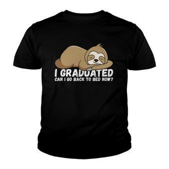 I Graduated Can I Go Back To Bed Now - Funny Senior Grad Youth T-shirt | Mazezy