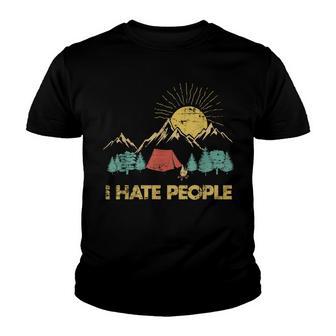 I Hate People Funny Camping Camping Gift Youth T-shirt - Thegiftio UK