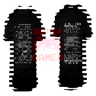 I Have Two Titles Brother And Gamer I Crush Them Both Boys Youth T-shirt | Mazezy