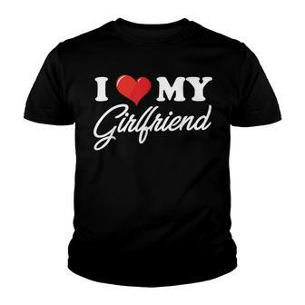 I Heart My Girlfriend I Couple Matching I Love My Girlfriend Youth T-shirt - Thegiftio UK