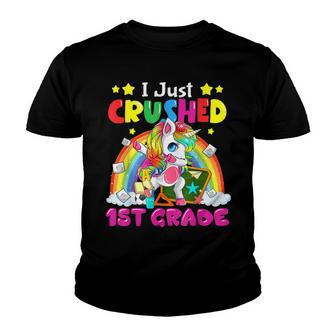 I Just Crushed 1St Grade Dabbing Unicorn Back To School Youth T-shirt - Thegiftio UK