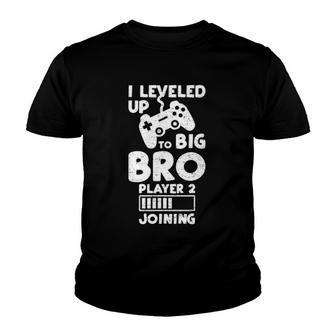 I Leveled Up To Big Bro Player 2 Joining - Gaming Youth T-shirt | Mazezy