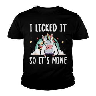 I Licked It So Its Mine Unicorn Wisdoms Youth T-shirt - Thegiftio UK