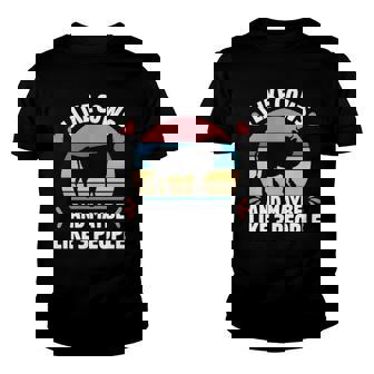 I Like Cows And Maybe Like 3 People Farm Farmer Cow Print Youth T-shirt | Mazezy