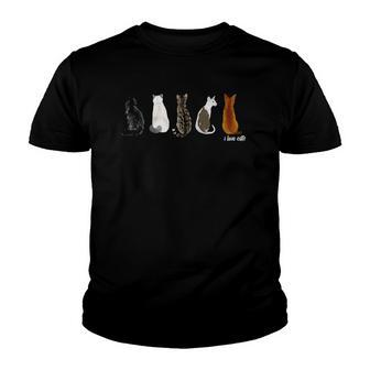 I Love Cats For Cat Lovers Raglan Baseball Tee Youth T-shirt | Mazezy