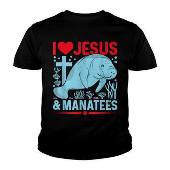 I Love Jesus And Mana - Sea Cows Lover Christian Faith Youth T-shirt - Thegiftio UK