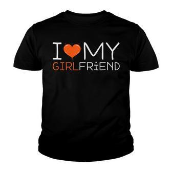 I Love My Girlfriend I Heart My Girlfriend Gf V4 Youth T-shirt - Thegiftio UK