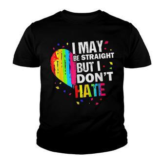 I May Be Straight But I Dont Hate Gay Les Pride Lgbt Youth T-shirt - Thegiftio UK