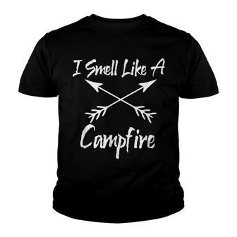 I Smell Like A Campfire Camping Youth T-shirt - Thegiftio UK