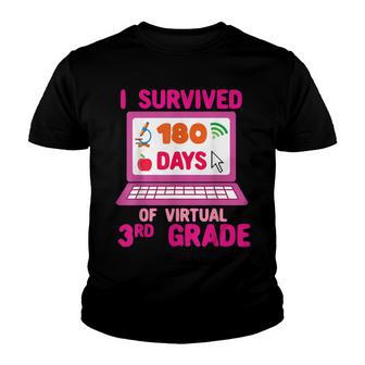 I Survived 180 Days Of Virtual 3Rd Grade Last Day Of School Youth T-shirt - Thegiftio UK