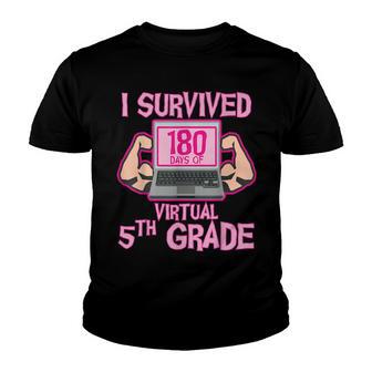 I Survived 180 Days Of Virtual 5Th Grade Last Day Of School V3 Youth T-shirt - Thegiftio UK