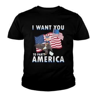 I Want You To Party America Youth T-shirt - Thegiftio UK