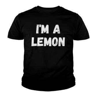 Im A Lemon - Funny Halloween Costume Lazy Halloween Youth T-shirt - Thegiftio UK