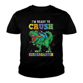 Im Ready To Crush Kindergarten Dino Back To School Boys Youth T-shirt - Thegiftio UK