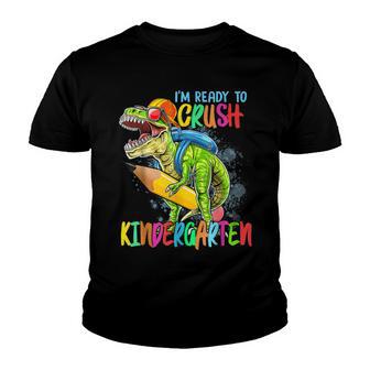 Im Ready To Crush Kindergarten T Rex Dino Holding Pencil Youth T-shirt - Thegiftio UK