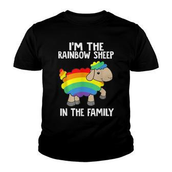 Im The Rainbow Sheep In The Family Lgbtq Pride Youth T-shirt - Thegiftio UK