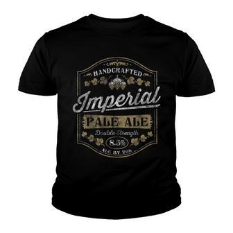 Imperial Pale Ale Hops Vintage Label Graphic Youth T-shirt - Thegiftio UK