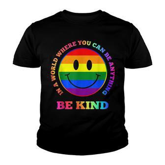 In A World Where You Can Be Anything Be Kind Lgbt Rainbow Youth T-shirt - Thegiftio UK