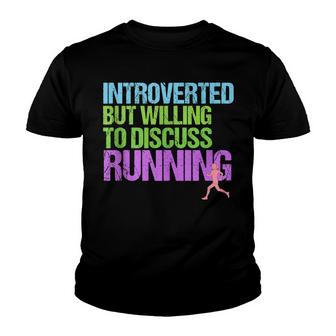 Introverted But Willing To Discuss Running Introvert Youth T-shirt - Thegiftio UK